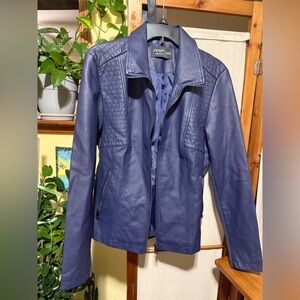 S P Y M women's faux leather moto biker jacket